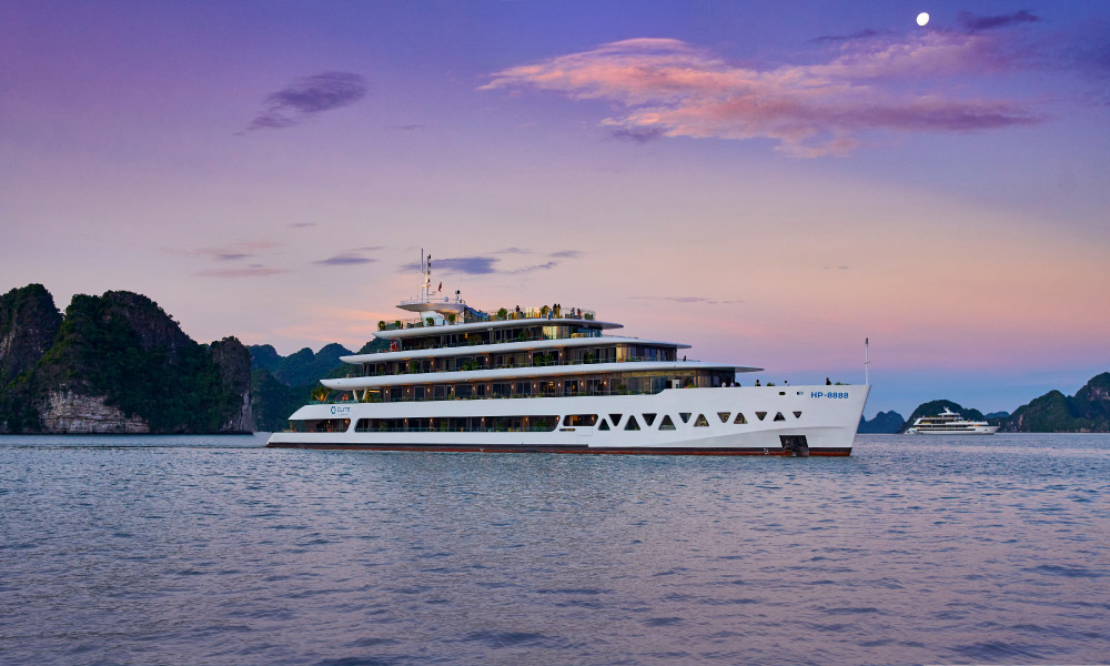 the elite of the seas cruise in the middle of halong bay