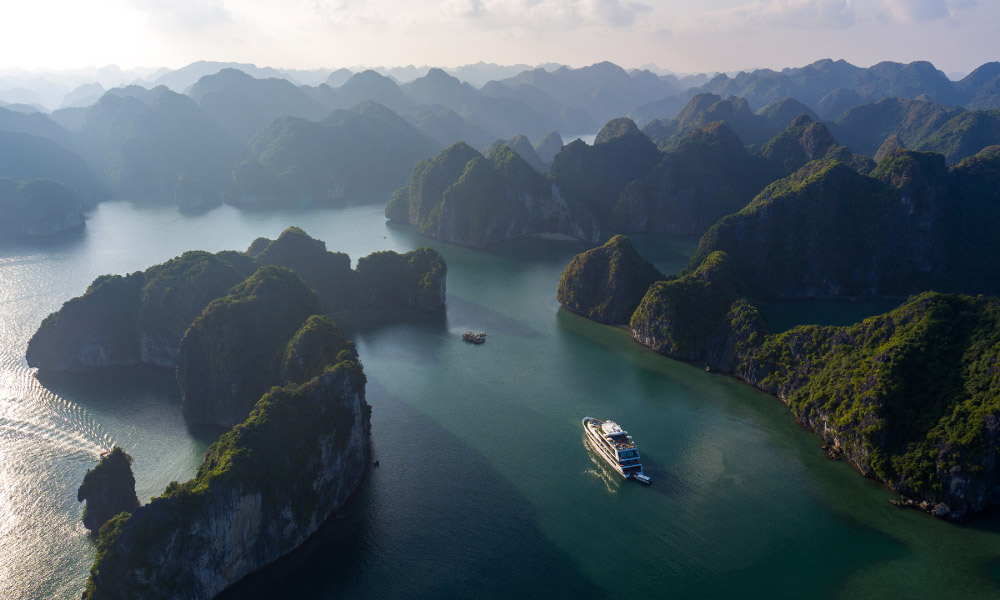 panorama view of stellar of the seas cruise in helong bay