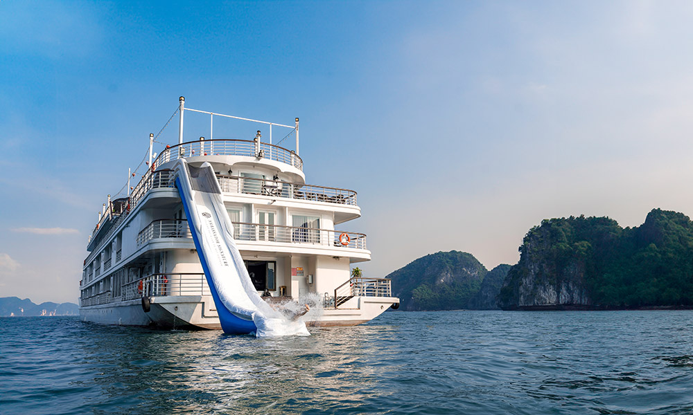 The water slide on Ambassador Signature Cruise.