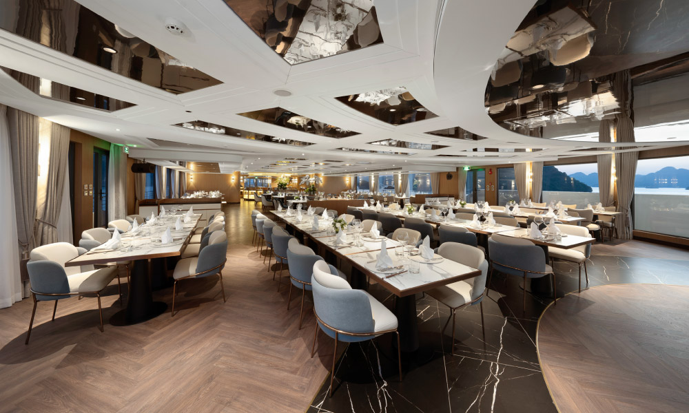 overview of a luxury restaurant