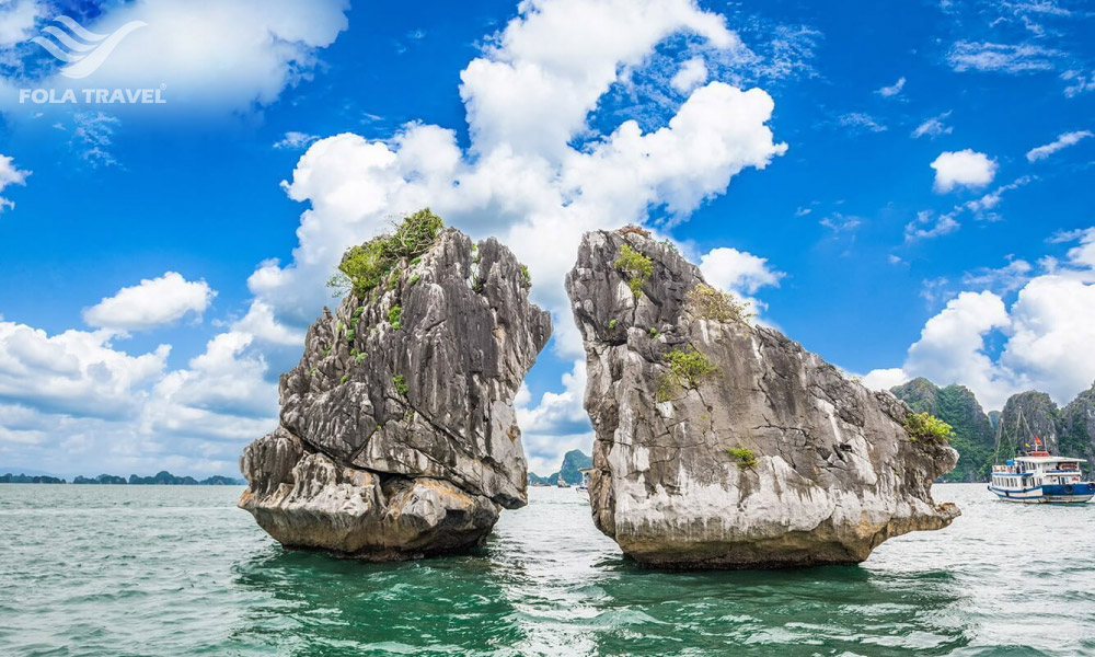 Trong Mai islet in the middle of Halong Bay.