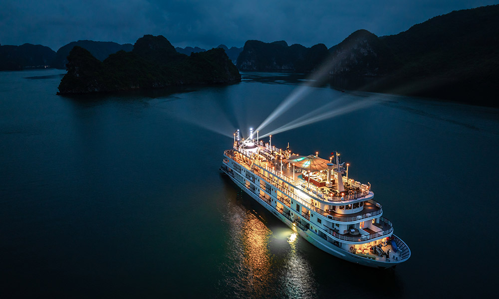 Ambassador Signature Cruise at night.