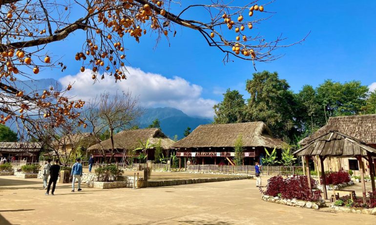 Overview of a village in Sapa.