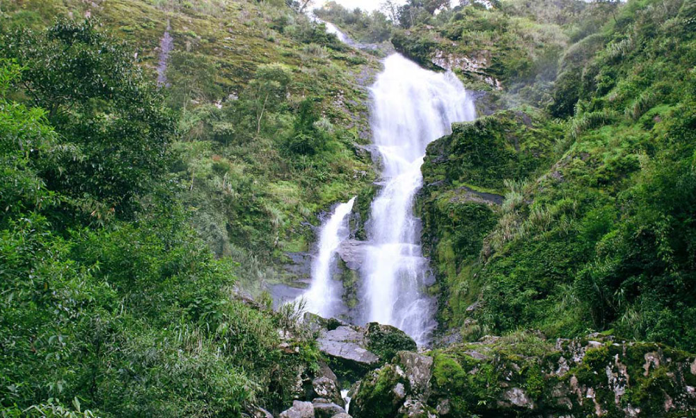 Close up of Silver Waterfall.