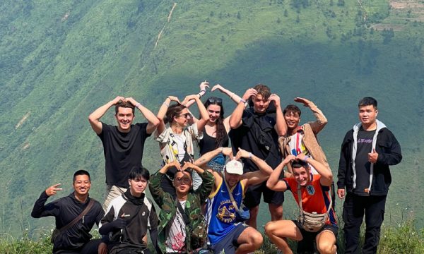 Guests in Ha Giang mountains.