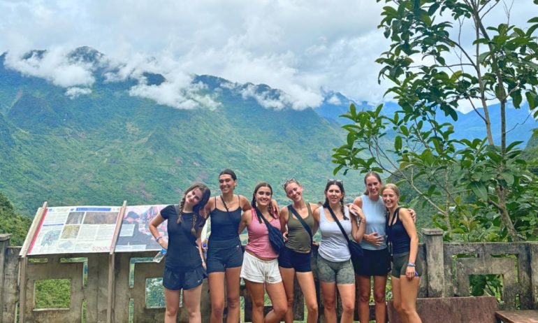 Guests in Ha Giang mountains.