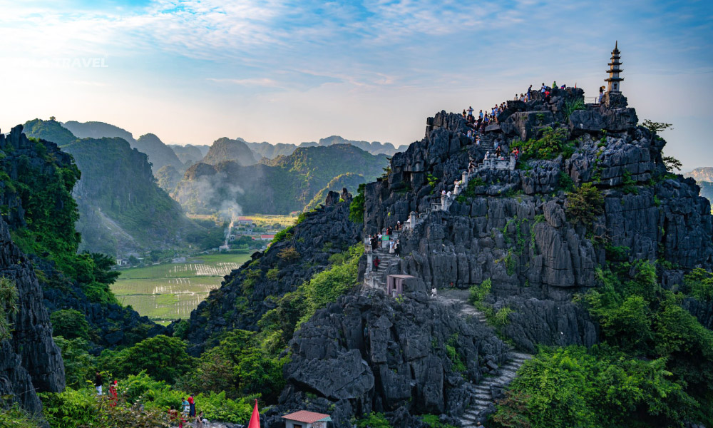 Panorama of Hang Mua mountain in Ninh Binh.