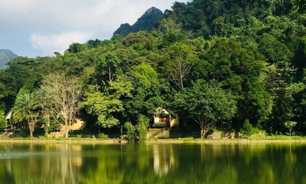 A lake among the mountains and forests of Cuc Phuong National Park.