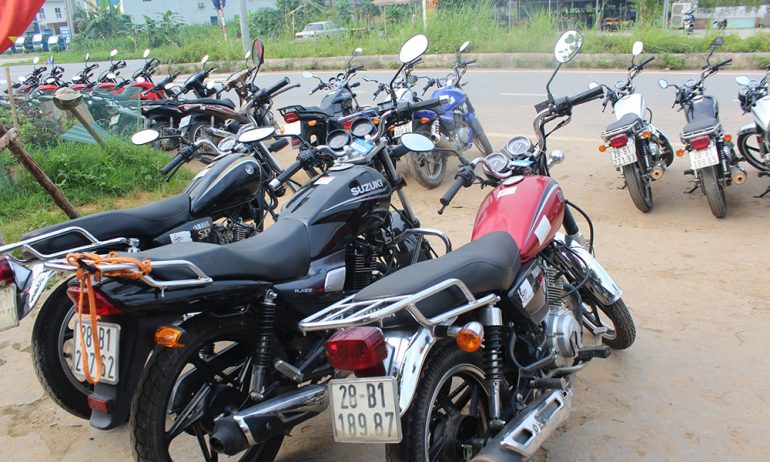 Japanese motorbikes for rent in Ha Giang.