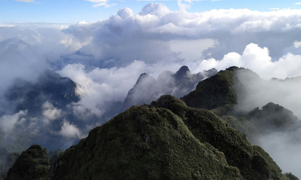 Sapa mountains in the clouds.