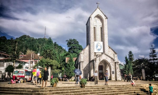 The gate of Sapa stone church.