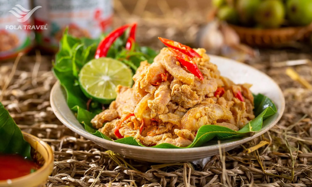 A plate of sour pork in Sapa.