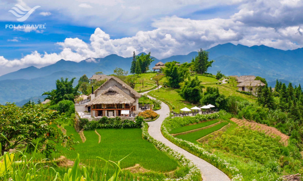 Overview of Topas Ecolodge in Sapa.