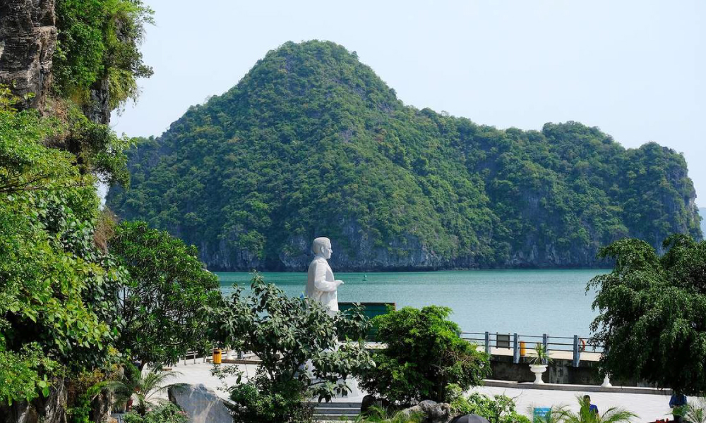 The Titov statue on Ti Top Island in Halong Bay.