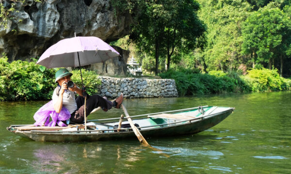 Bamboo boat in Tam Coc Ninh Binh.