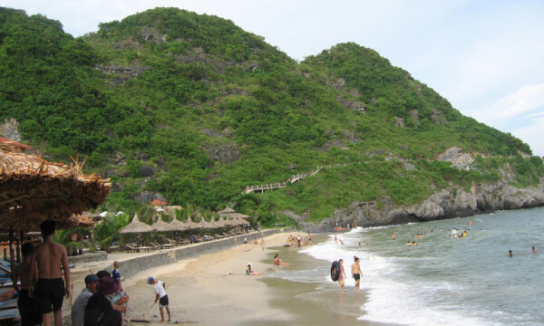 A beach on Cat Ba Island.