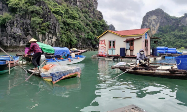 Floating house in Ba Hang Fishing Village.