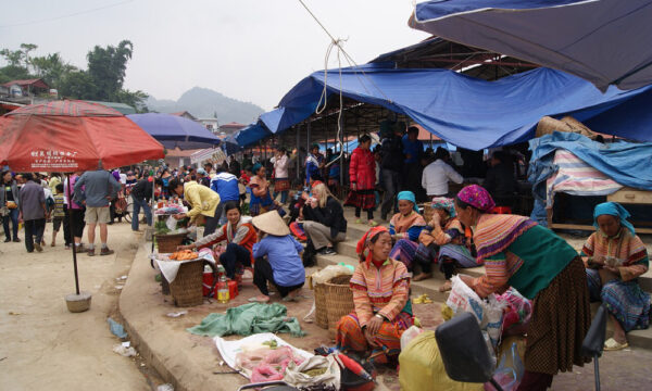 Bustling corner in Bac Ha Market, Lao Cai.