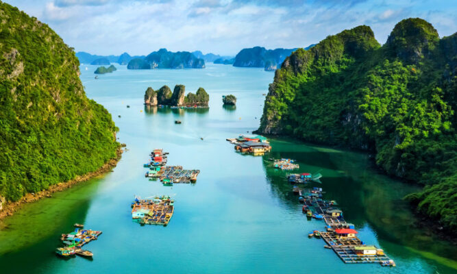 A corner of Cua Van Fishing Village.