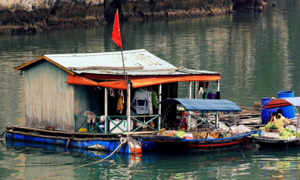 Floating house in Ba Hang Fishing Village.