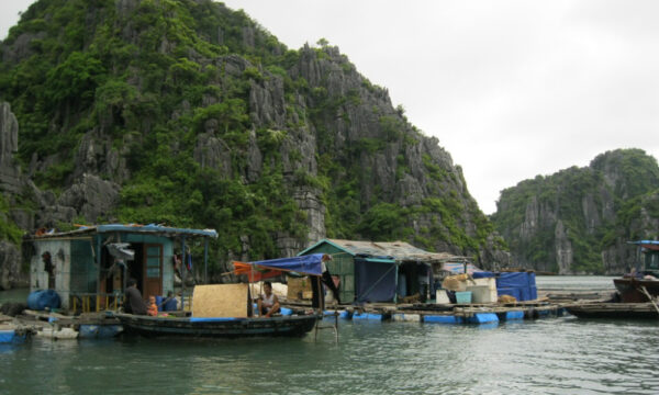 Overview Ba Hang Fishing Village houses.