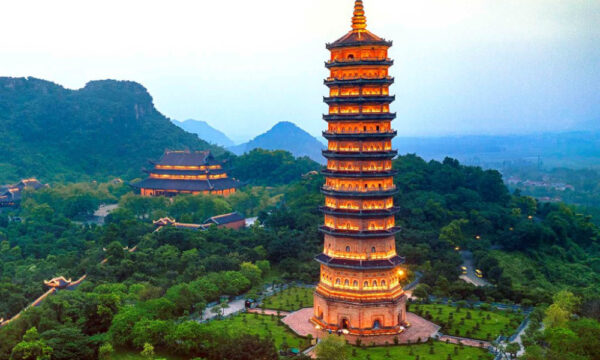 The stupa of Bai Dinh Pagoda.