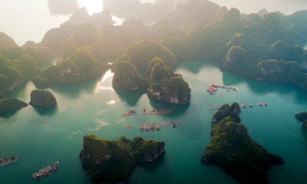 Overview of Bai Tu Long fishing village.