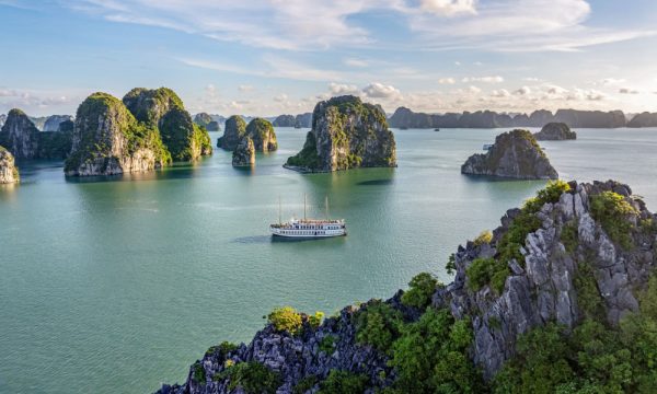 Panorama of Bai Tu Long Bay.