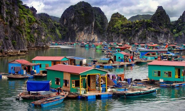 Colorful houses in Vung Vieng Village.