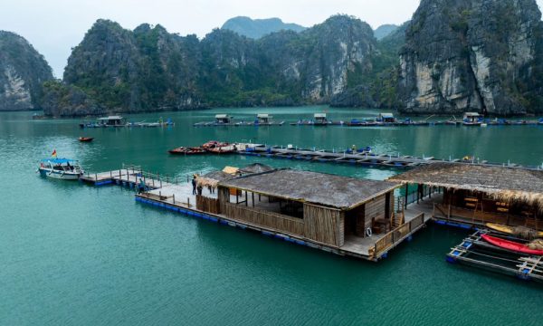 Fishing houses in Vung Vieng Village.