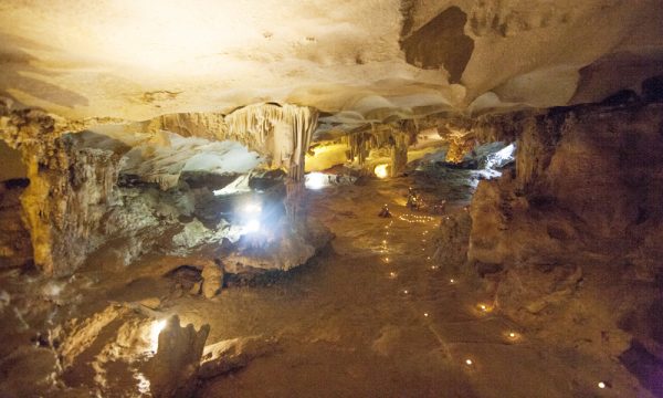 Inside Thien Canh Son Cave.