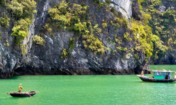 Fishermen in Bai Tu Long Bay.