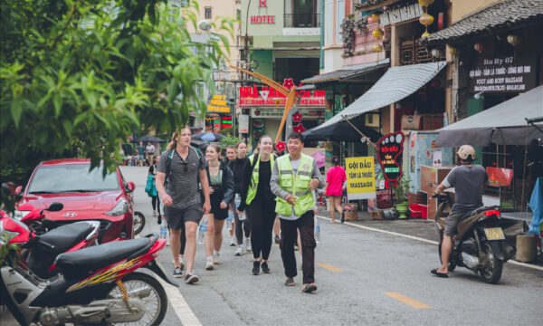 Foreign guests in Dong Van.
