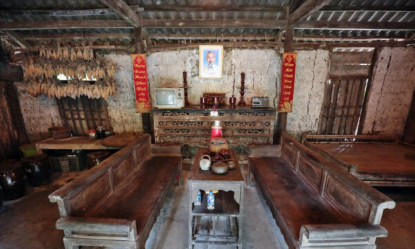Furniture inside an ancient house in Viet Hai Village.