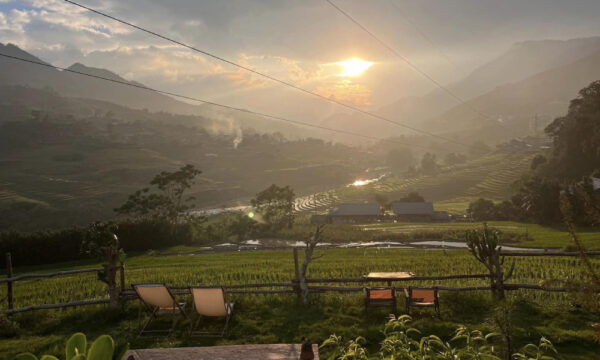 Giang Ta Chai Village in the evening.