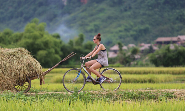 Guest cycle in Sapa Village.