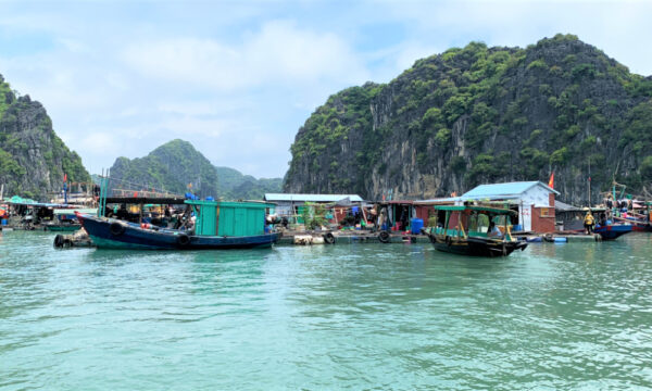 Overview of Cai Beo Floating village.