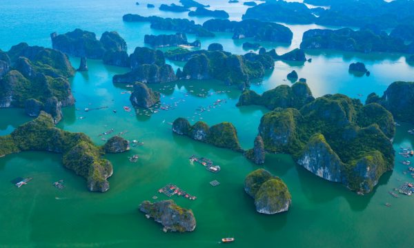 Overview of Lan Ha Bay fishing villages.