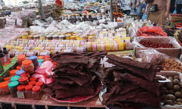 Local spices and food sold in Bac Ha Market, Lao Cai.