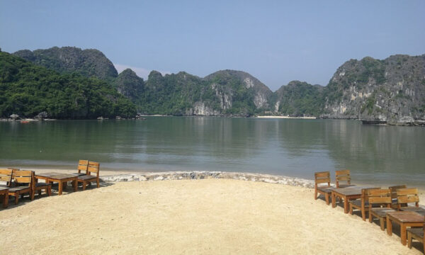 Lounge space on Van Boi Beach Resort.