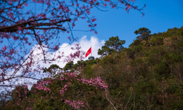 Lung Cu Flagpole view from under the mountain.