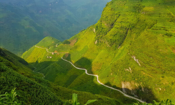 Ma Pi Leng Pass on mountains in Ha Giang.
