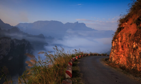 Motorbike road through Du Gia district.