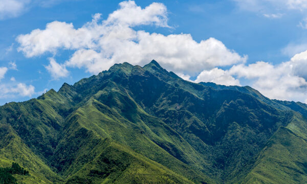 Mountainscape of Sapa from Fansipan.
