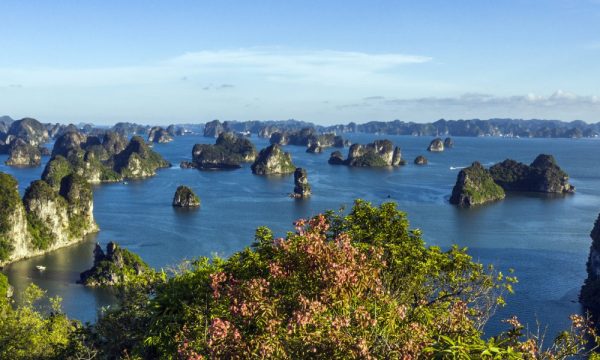 Overview of Bai Tu Long Bay sea.