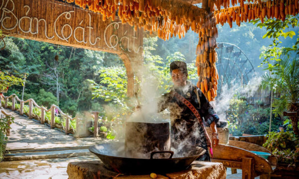 Sapa ethnic women in Cat Cat Village.