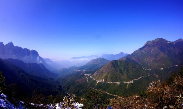 Overview of Sapa mountains.
