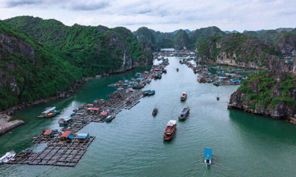 Overview of Tra Bau Fishing Village.