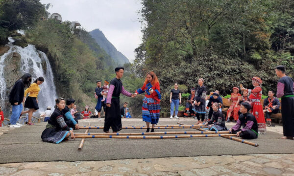 Traditional game in Cat Cat Village festival.