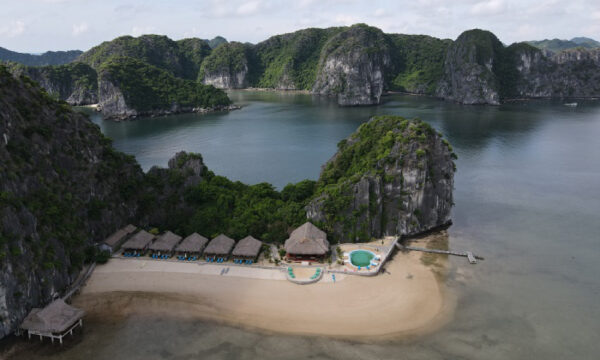 Van Boi Island from above.